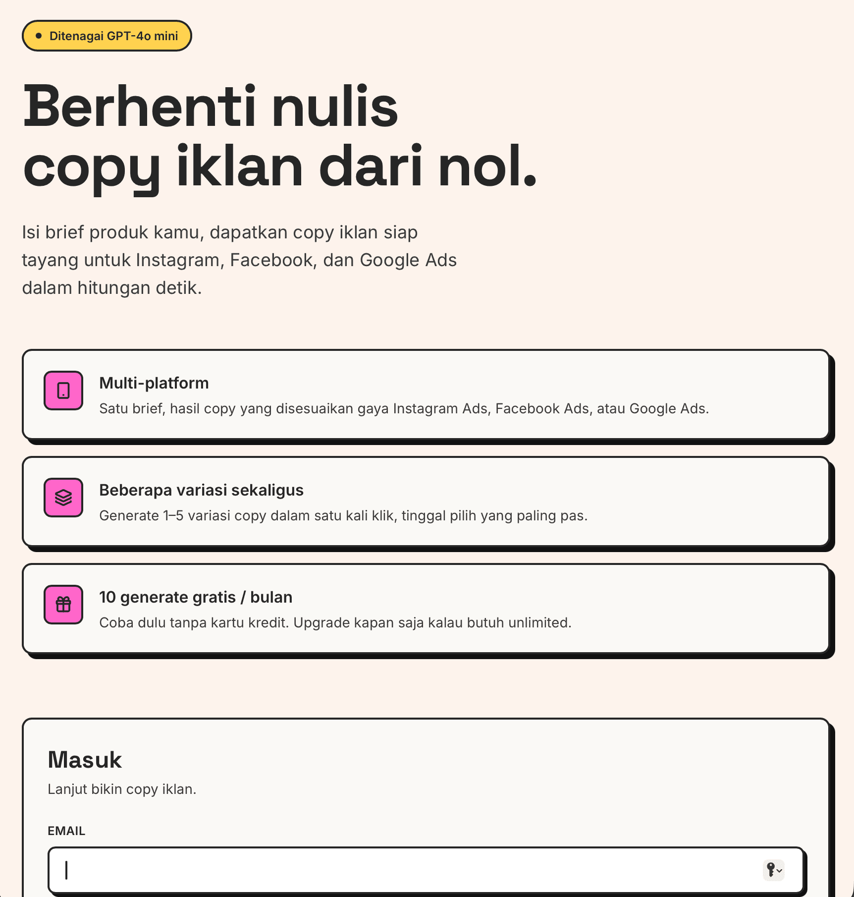 Ads Copy Generator